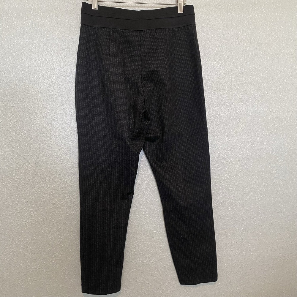 Marc New York Pinstripe Tapered Slacks Medium Black Pull On - Picture 3 of 15